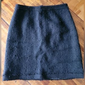 J.Crew Classic Black Wool Mini Skirt